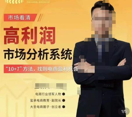 市场看清·高利润市场分析系统-10+7找到电商盈利机会-逐浪前行