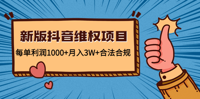 新版抖音维全项目：每单利润1000+月入3W+合法合规-逐浪前行