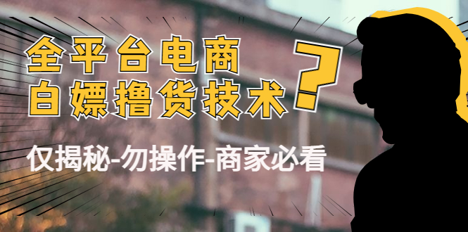 外面收费2980的全平台电商白嫖撸货技术（仅揭秘勿操作-商家防范必看）-逐浪前行