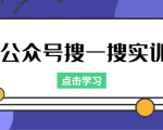 公众号搜一搜实训，收录与恢复收录、 排名优化黑科技，附送工具（价值998元）-逐浪前行
