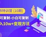 小红书特训营(第10期)低门槛-可复制-小白可复制-独家月入10w+变现方法-逐浪前行