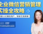 企业微信营销管理实操全攻略,链接11亿微信用户,轻松引流获客!-逐浪前行