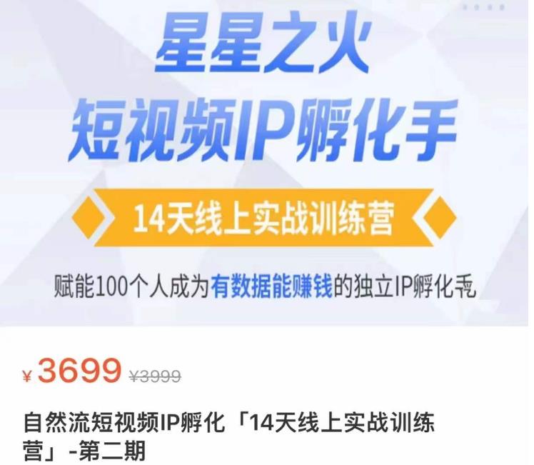 瑶瑶·自然流短视频IP孵化第二期，14天线上实战训练营，赋能100个人成为有数据能赚钱的独立IP孵化手-逐浪前行