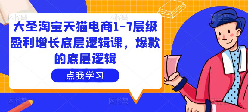 大圣淘宝天猫电商1-7层级盈利增长底层逻辑课，爆款的底层逻辑-逐浪前行