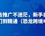 亚马逊广告推广不迷茫,新手卖家产品运营入门到精通(恐龙跨境电商)-逐浪前行