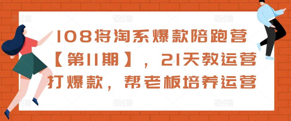 108将淘系爆款陪跑营【第11期】，21天教运营打爆款，帮老板培养运营-逐浪前行