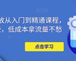 万相台投放从入门到精通课程,学会这些,低成本拿流量不愁-逐浪前行