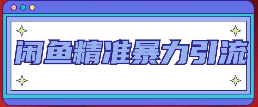 闲鱼精准暴力引流全系列课程，每天被动精准引流100+粉丝-逐浪前行