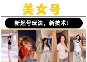 2023抖音快手短视频美女号课程制作玩法教程，美女号搬运新起号玩法，新技术（素材+教程）-逐浪前行