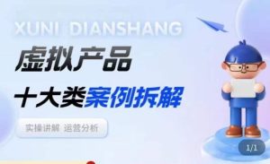 虚拟产品项目拆解课，十大类案例拆解分析运营玩法-逐浪前行