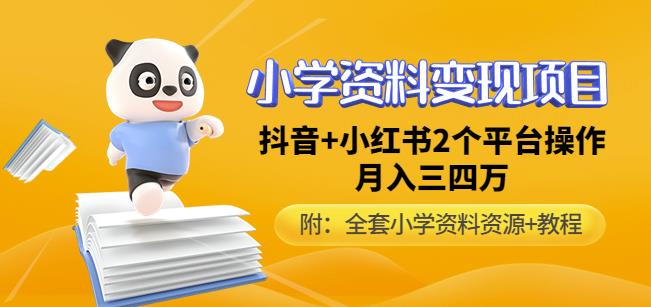 唐老师小学资料变现项目，抖音+小红书2个平台操作，月入数万元（全套资料+教程）-逐浪前行