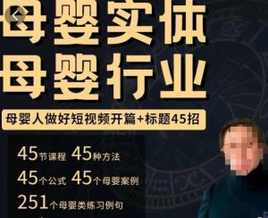 母婴行业短视频开篇+标题45招,如何在短视频中写一个吸引人的开篇加标题,让你的视频被更多人爱看-逐浪前行