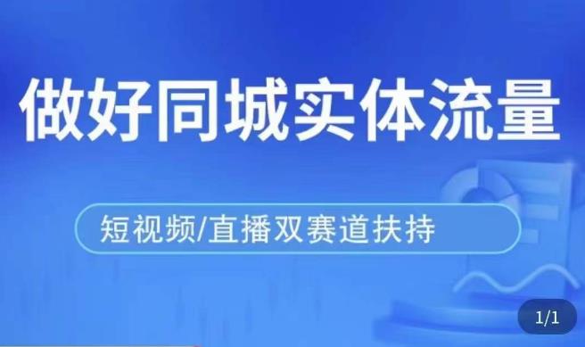 发型师打爆同城实战落地课，精准引流同城客人实现业绩倍增-逐浪前行