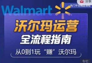 沃尔玛店铺前期运营从零到一最全指南,全面挖掘沃尔玛入门盲区,深度打造新手实操技巧-逐浪前行