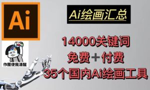 AI绘画汇总14000关键词+35个国内AI绘画工具(兔费+付费)头像壁纸不用愁-逐浪前行
