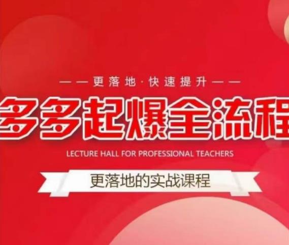 互力-多多新品打爆全流程，拼多多14天拉搜索自然流量，更落地·快速提升-逐浪前行