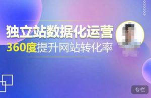 独立站数据化运营,360度提升网站转化率,亿级独立站大卖,带你用数据说话,提升转化率超过4%-逐浪前行