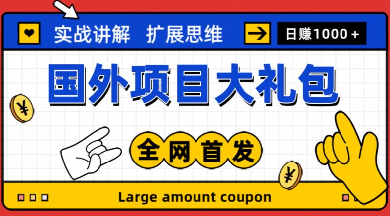 最新国外项目大礼包，包涵十几种国外撸美金项目，新手和小白们闭眼冲就可以了【项目实战教程＋项目网址】-逐浪前行