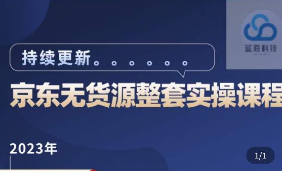 蓝七·2023京东店群整套实操视频教程，京东无货源整套操作流程大总结，减少信息差，有效做店发展-逐浪前行