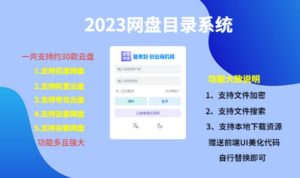 （项目课程）2023网盘目录运营系统，一键安装教学，一共支持约30款云盘-逐浪前行