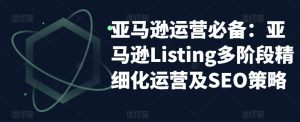 亚马逊运营必备：亚马逊Listing多阶段精细化运营及SEO策略-逐浪前行