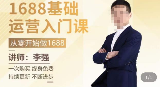 1688运营基础入门系统课，​20课时带你系统性解析1688运营-逐浪前行