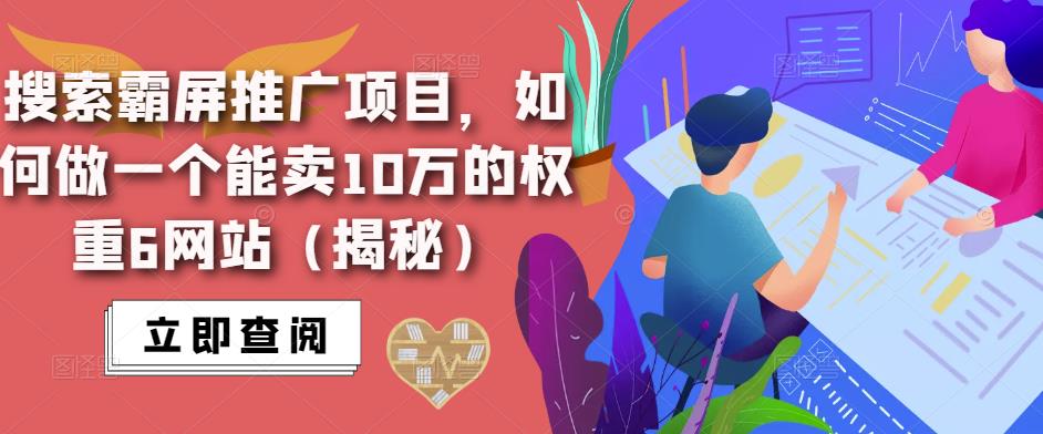 搜索霸屏推广项目，如何做一个能卖10万的权重6网站（揭秘）-逐浪前行
