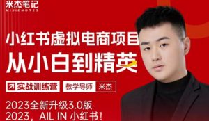 风口再至-米杰小红书虚拟电商项目3.0全网首发单号月收益过万可批量！-逐浪前行