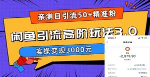亲测日引50+精准粉，闲鱼引流高阶玩法3.0，实操变现3000元【揭秘】-逐浪前行