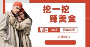 边收费5888的挖一挖项目，单日单窗口可挖出100米，全自动，可多开【揭秘】-逐浪前行