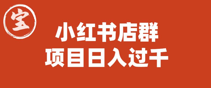 宝哥小红书店群项目，日入过千（图文教程）【揭秘】-逐浪前行