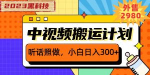 外面卖2980元2023黑科技操作中视频撸收益,听话照做小白日入300+-逐浪前行