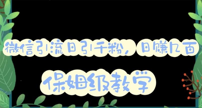 微信互推圈半自动引流方案，矩阵操作日引千人思路【详细视频教程】-逐浪前行
