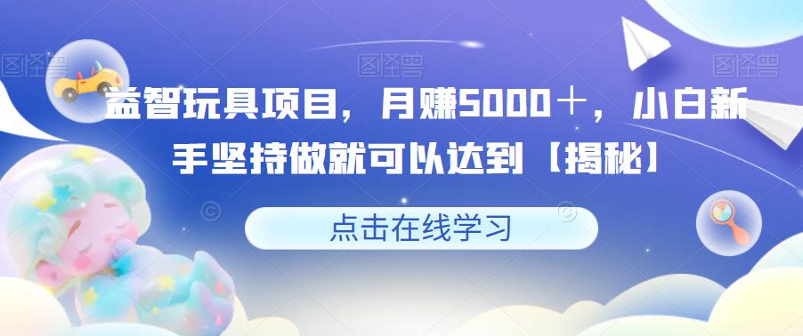 益智玩具项目，月赚5000＋，小白新手坚持做就可以达到【揭秘】-逐浪前行