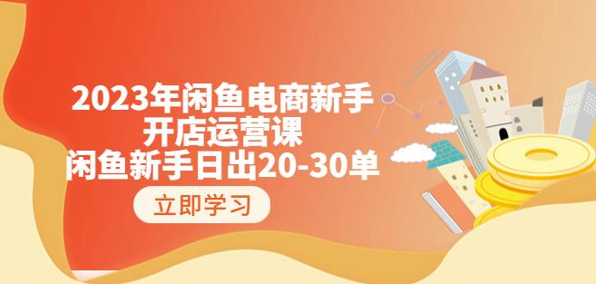 2023年闲鱼电商新手开店运营课：闲鱼新手日出20-30单（18节-实战干货）-逐浪前行