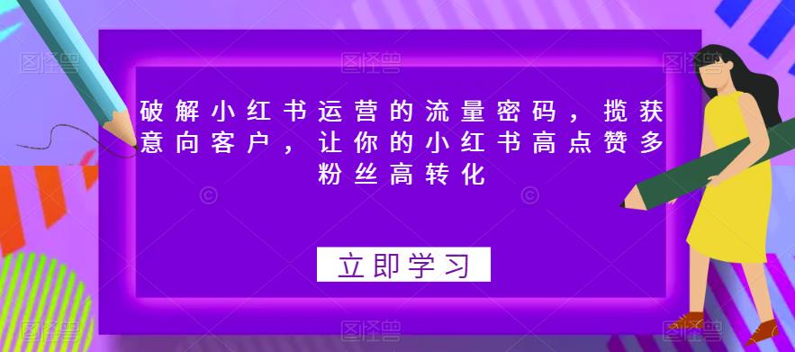破解小红书运营的流量密码，揽获意向客户，让你的小红书高点赞多粉丝高转化-逐浪前行