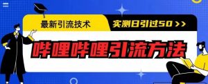 最新引流技术,哔哩哔哩引流方法,实测日引50人【揭秘】-逐浪前行