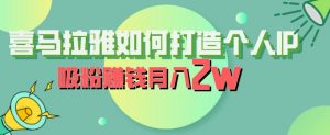 喜马拉雅如何打造个人IP,吸粉赚钱月入2W【揭秘】-逐浪前行