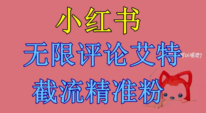 小红书无限评论艾特截流精准粉（软件+教程）-逐浪前行