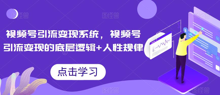 视频号引流变现系统，视频号引流变现的底层逻辑+人性规律-逐浪前行