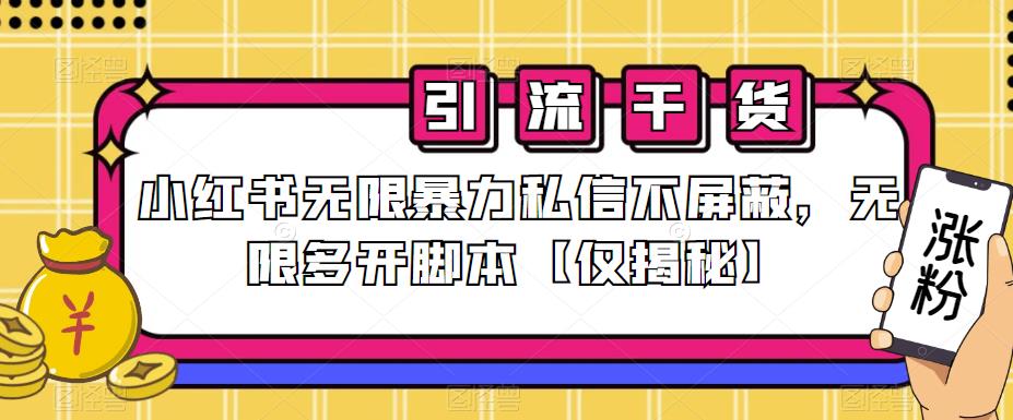 小红书无限暴力私信不屏蔽，无限多开脚本【仅揭秘】-逐浪前行