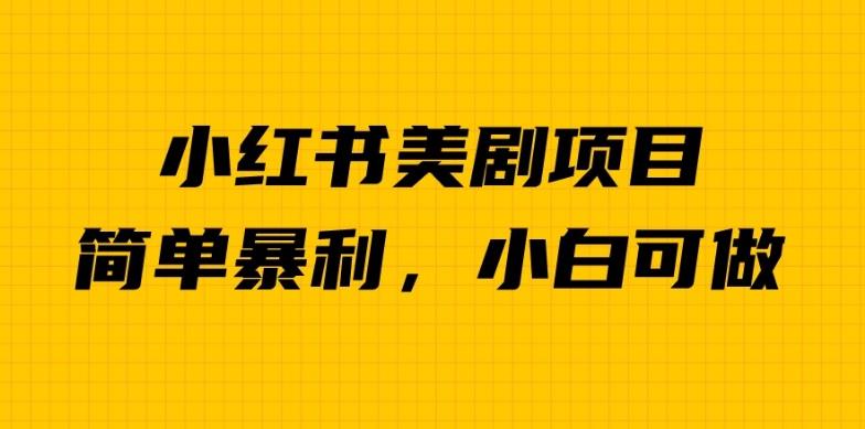 外面卖1980的小红书美剧项目，单日收益1000＋，小众暴利的赛道【揭秘】-逐浪前行