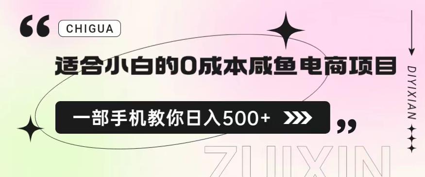 适合小白的0成本闲鱼电商项目，一部手机，教你如何日入500+的保姆级教程【揭秘】-逐浪前行