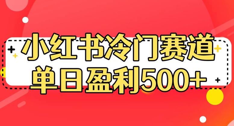 小红书冷门赛道，单日盈利500+【揭秘】-逐浪前行
