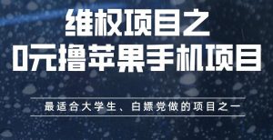 维权项目之0元撸苹果手机项目，最适合大学生、白嫖党做的项目之一【揭秘】-逐浪前行