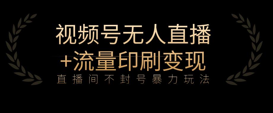 全网首发视频号不封号无人直播暴利玩法+流量印刷机变现，日入1000+【揭秘】-逐浪前行