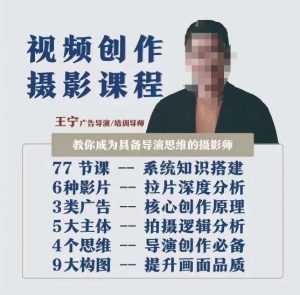 视频创作摄影课程,教你成为具备导演思维的摄影师(导演思维+拍摄技巧+拉片解析+职业发展建议)-逐浪前行