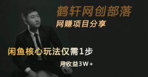 闲鱼核心玩法不卖货也能1年变现20W,玩法简单-逐浪前行