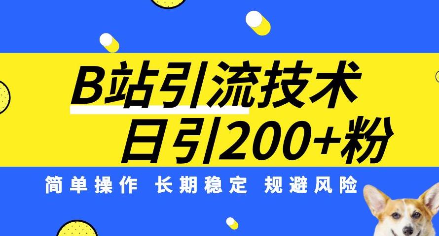 B站引流技术：每天引流200精准粉，简单操作，长期稳定，规避风险-逐浪前行