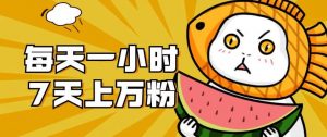 暴力涨粉项目:每天一小时,七天上万粉【揭秘】-逐浪前行